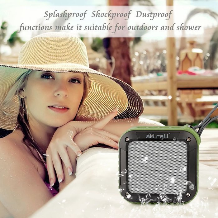 Portable Outdoor and Shower Bluetooth Speaker, aLLreLi Bluetooth 4.0