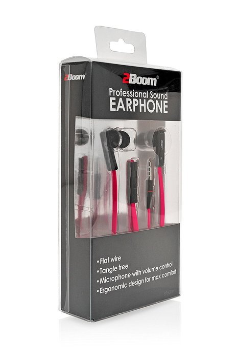 2BOOM Professional Sound Wired Earbuds with Microphone and Volume