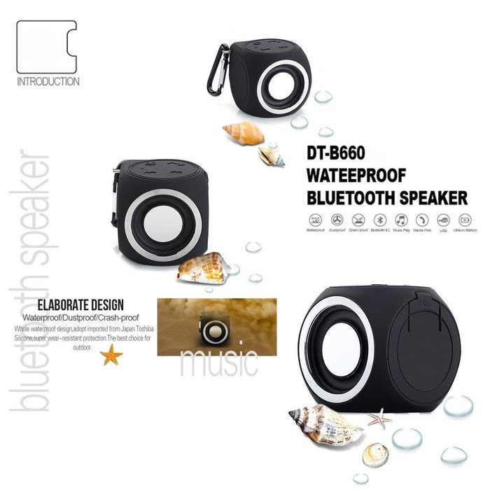Mini Speaker,ELEGIANT Portable IPX7 Waterproof Shower Speaker Bluetooth