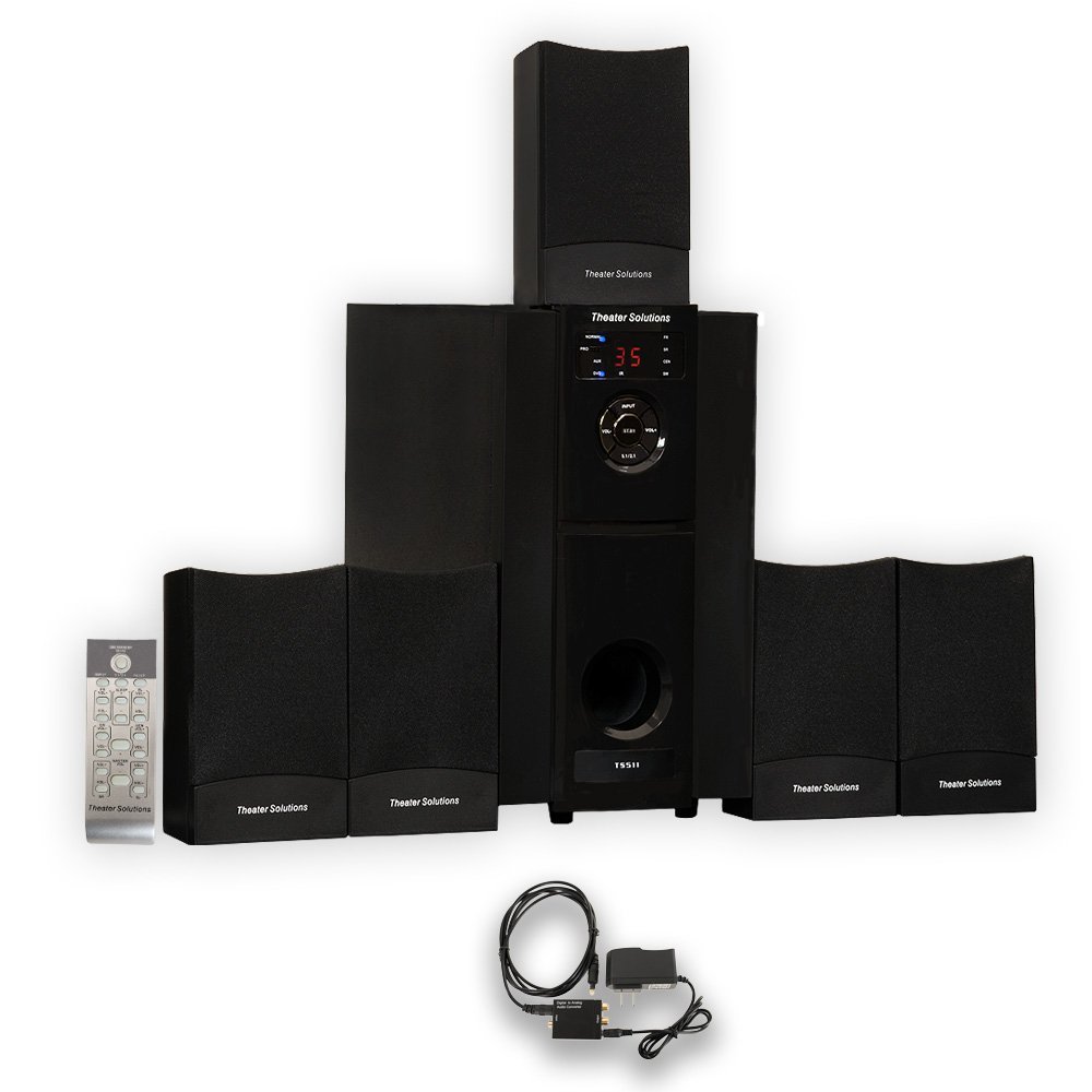 Theater Solutions TS511 Multimedia 5.1 Home Theater Speaker System with