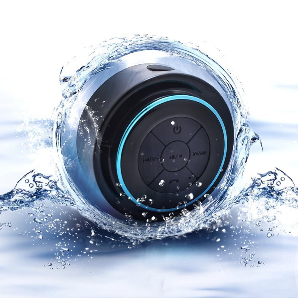 LAF012Blue Portable Wireless Bluetooth Waterproof Shower Speaker