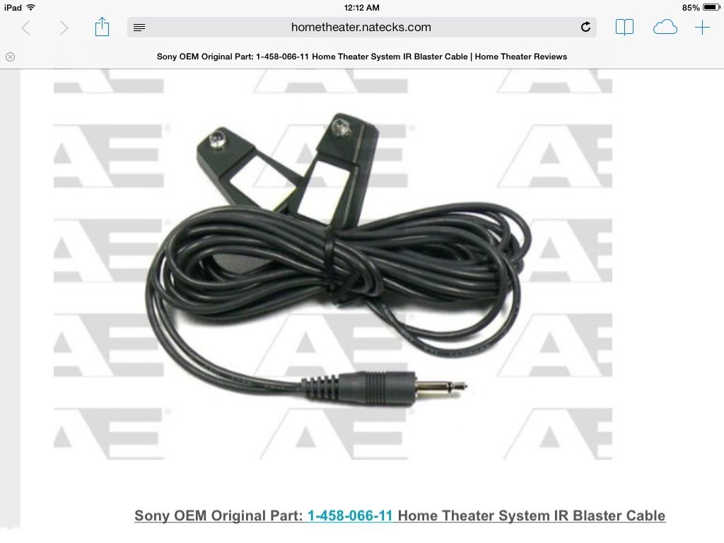 Sony OEM Original Part 145806611 Home Theater System IR Blaster
