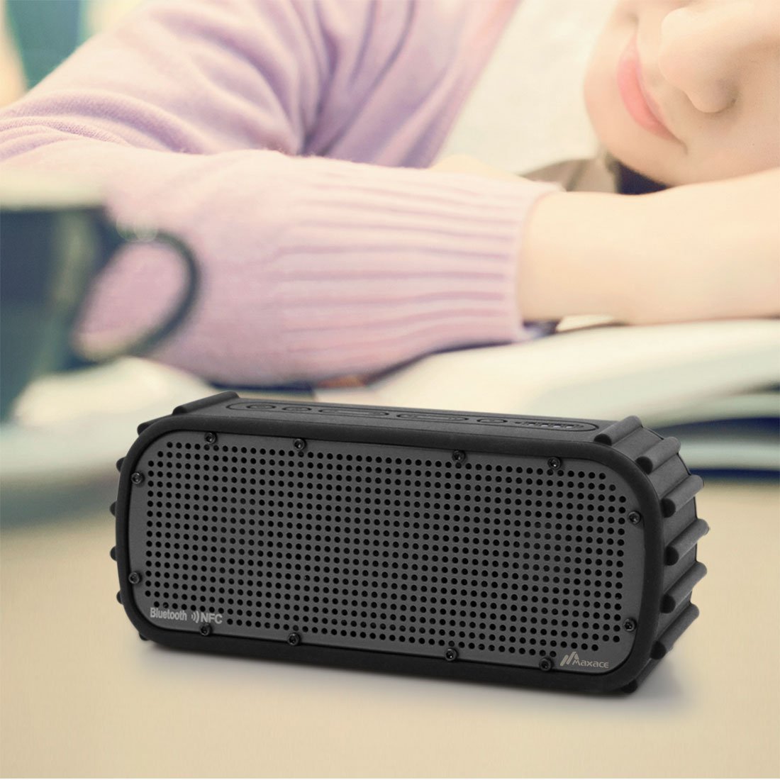 Floating Waterproof Bluetooth Speaker,Maxace IPX7 Wireless Bluetooth
