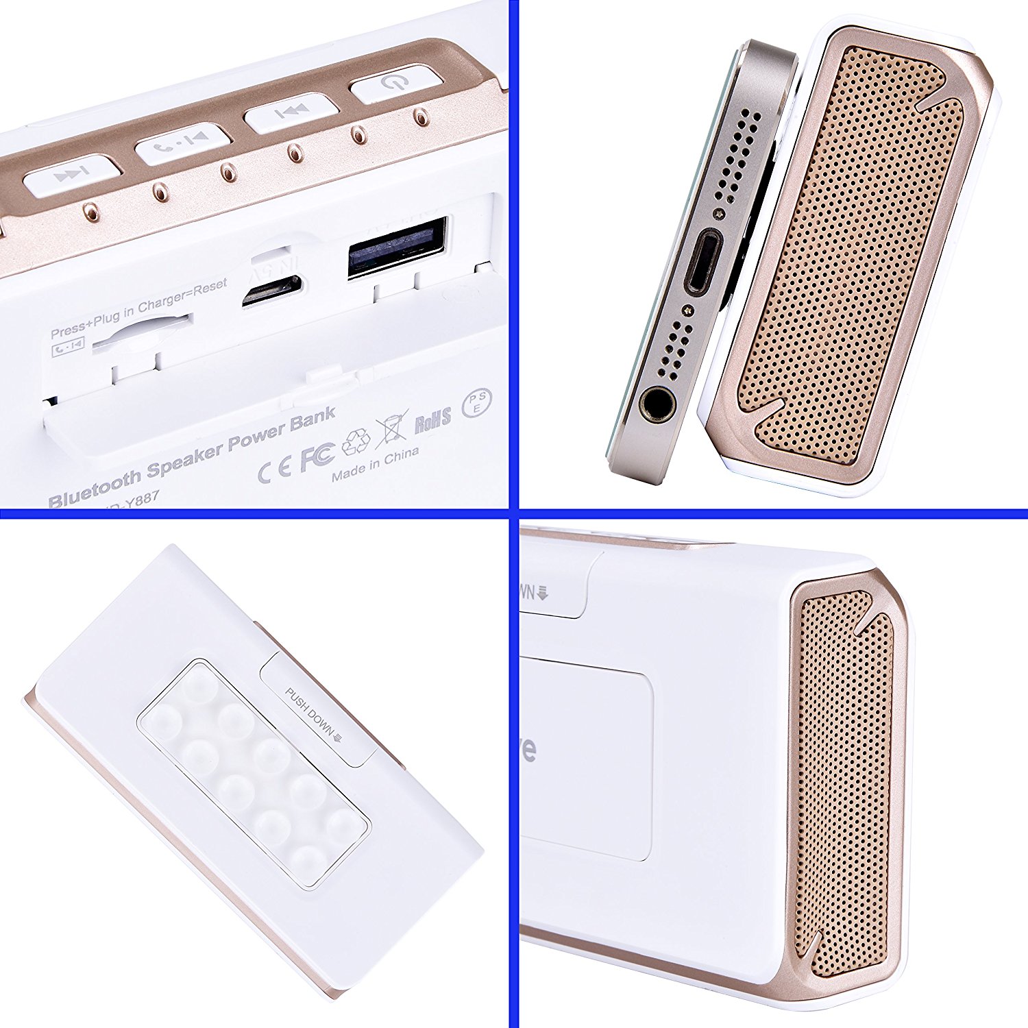 Bluetooth Speaker Power Bank, Idaye Multifunctional Wireless Bluetooth