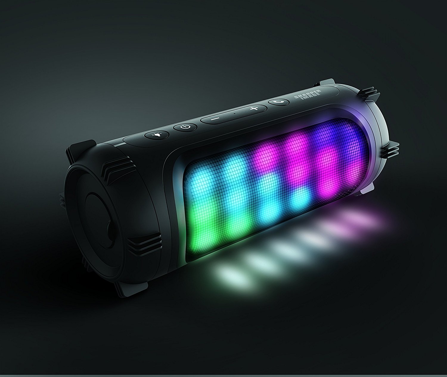 Sharper Image SBT614BK Wireless Bluetooth Party Speaker with LED Color