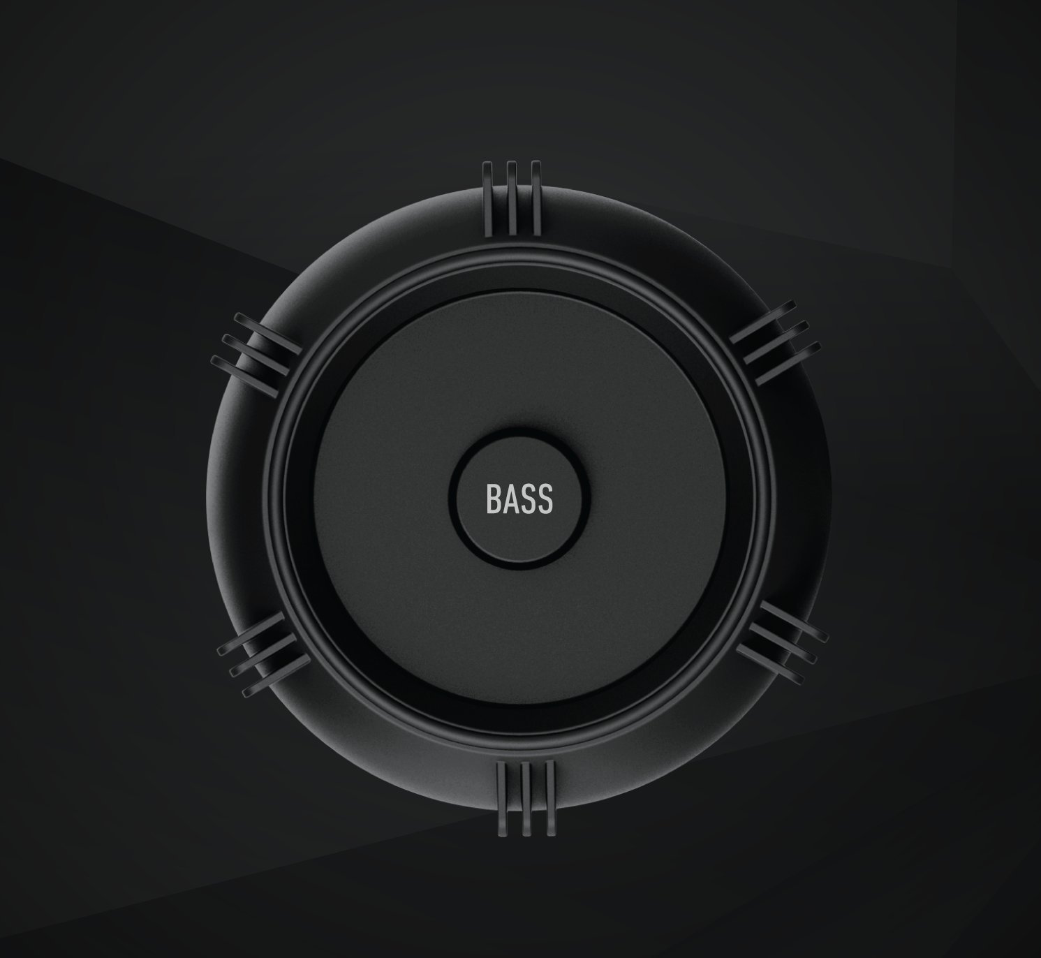 Sharper Image SBT614BK Wireless Bluetooth Party Speaker with LED Color