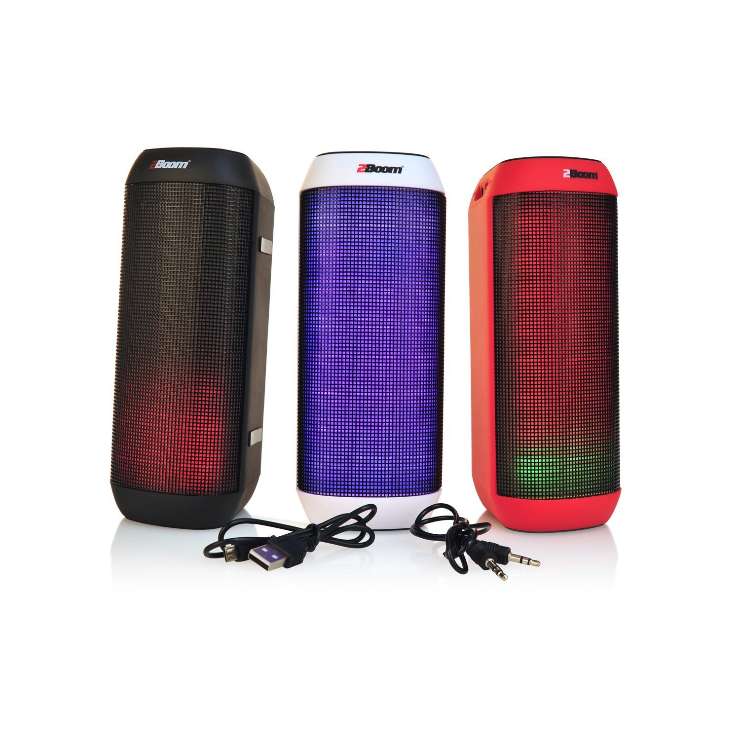 2BOOM Sound Pulse Wireless Portable Bluetooth Speaker with Colorful LED
