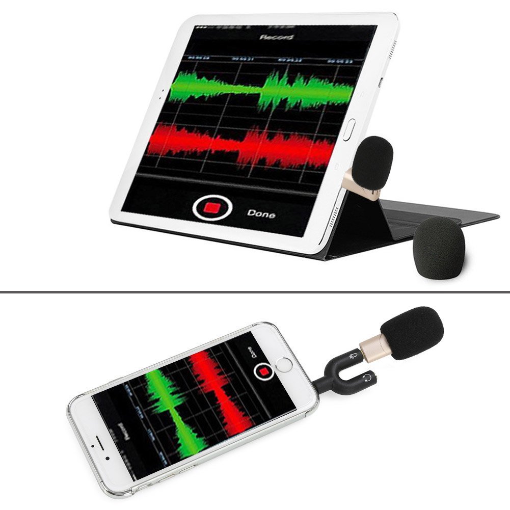 Koolertron Mini Condenser Microphone for Mobile Phone Interviewing