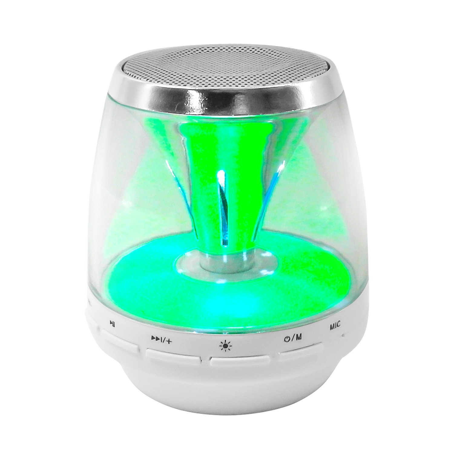 HyperPS M30 White Bluetooth Mini Speaker with LED Night Light