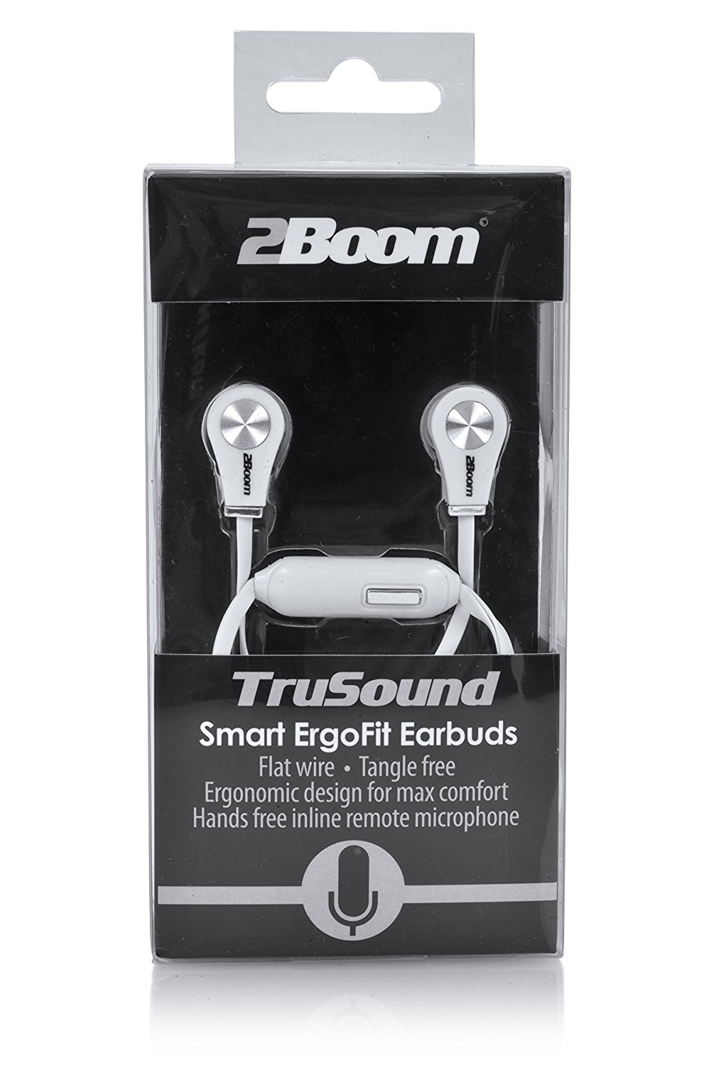 2BOOM Professional Sound Comfort Wired Earbuds with Microphone and