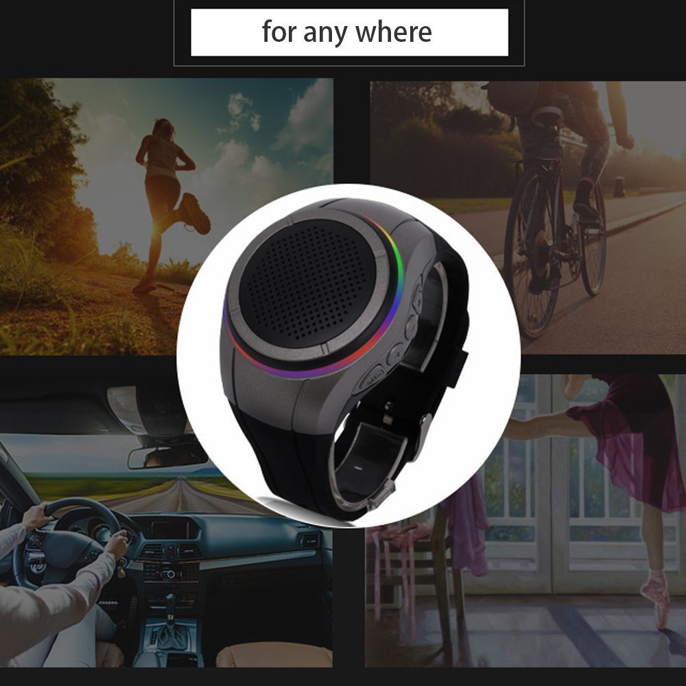 Seekermaker LED Wireless bluetooth Speaker Watch,Mini Stereo Portable