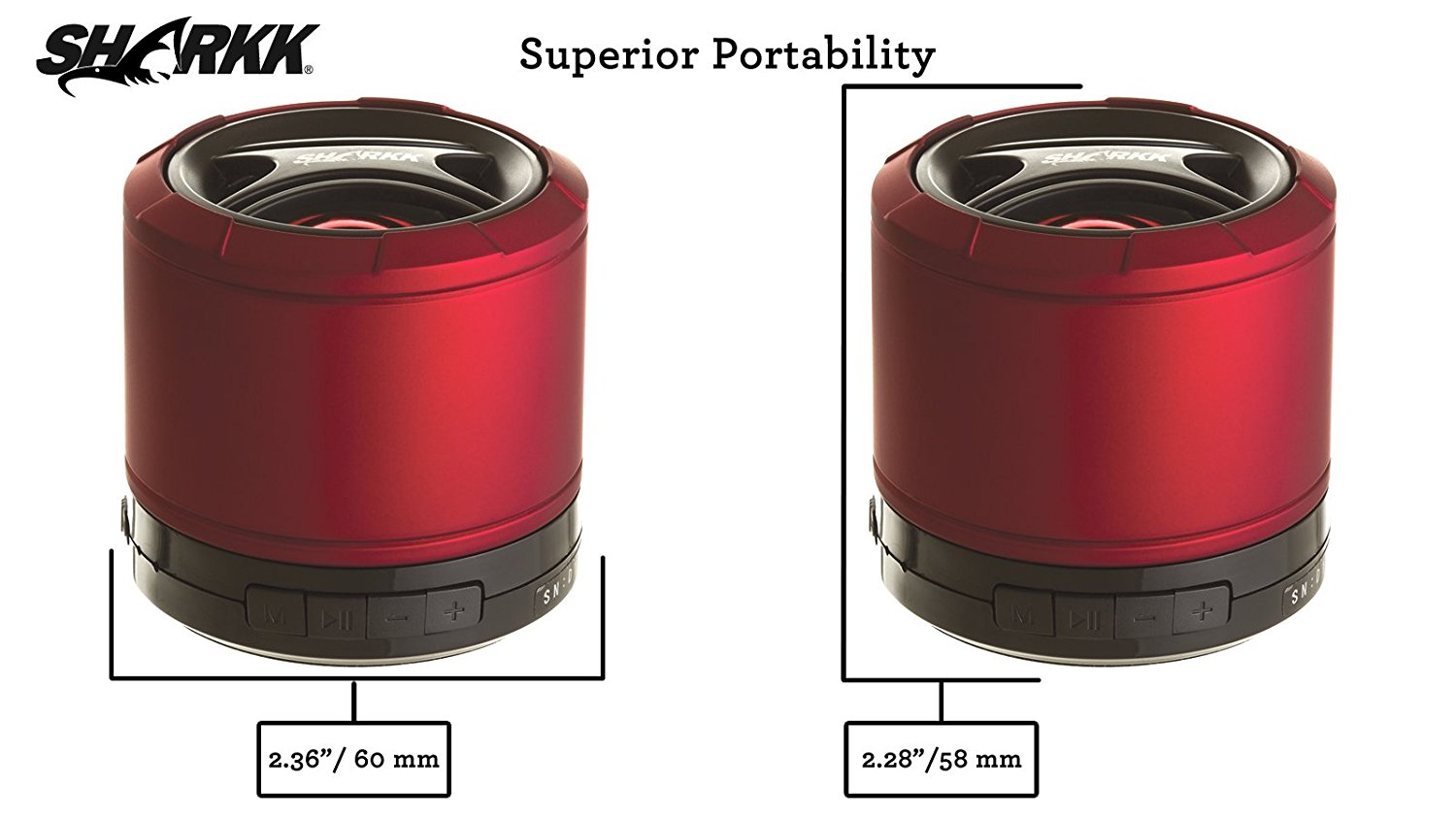 SHARKK® Bluetooth Speakers Mini Ultra Portable Speaker Alloy Steel