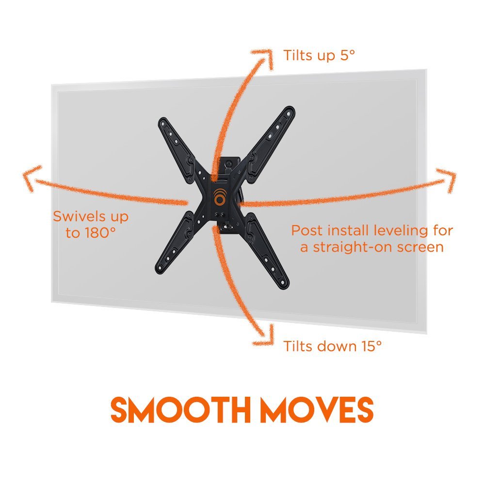 ECHOGEAR Full Motion Articulating TV Wall Mount Bracket for most 26