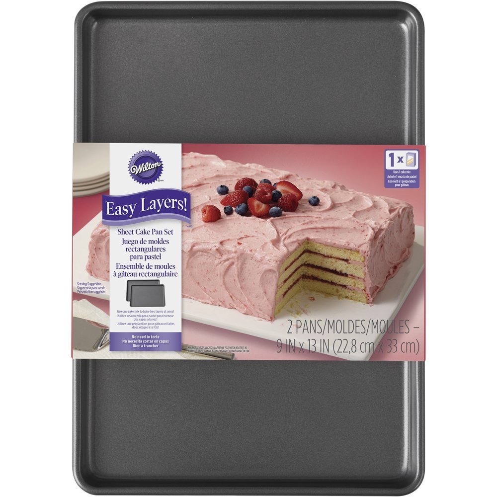Wilton 21055747 2 Piece Easy Layers Sheet Cake Pan Set free image download