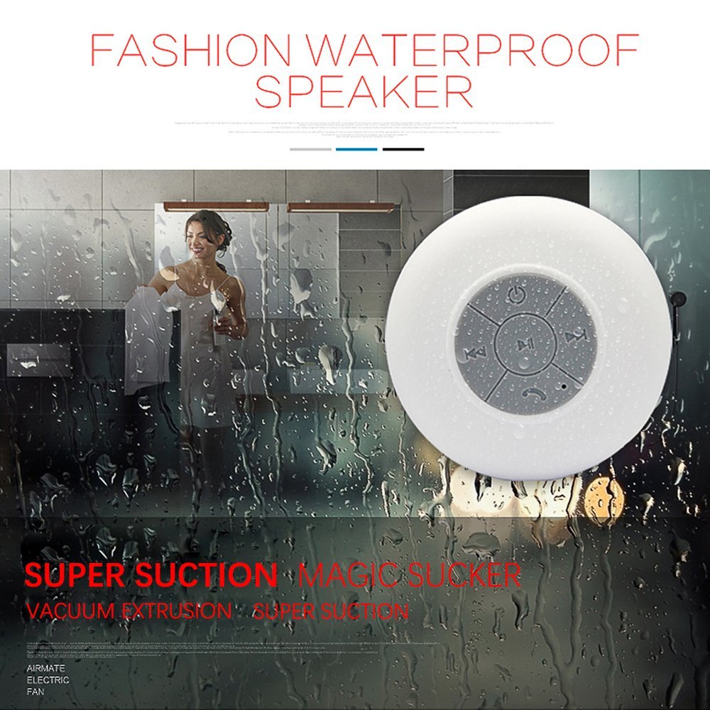 Protech Bluetooth Waterproof IPx4 Shower Wireless Speaker 3.0, Mini