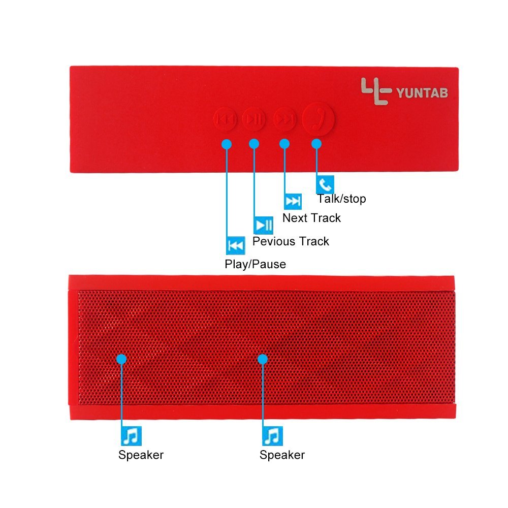 Yuntab Magicbox Wireless Mini Bluetooth Speaker With 2 Powerful Built