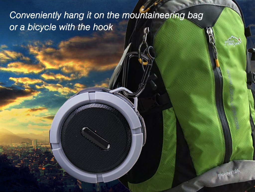 Waterproof Car Wireless Speaker Portable Mini Bluetooth Speaker Grey N7