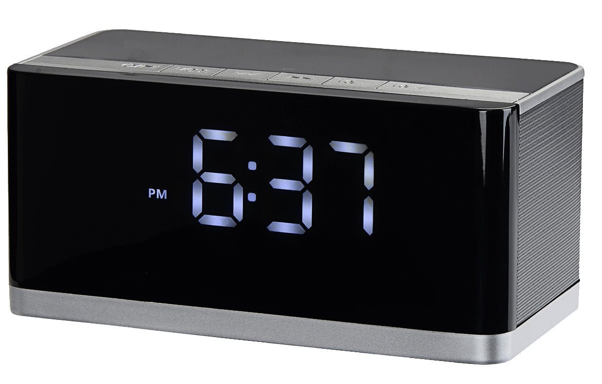 Alarm Clock Bluetooth Speaker FM Radio AKOUSTIQ Portable Wireless