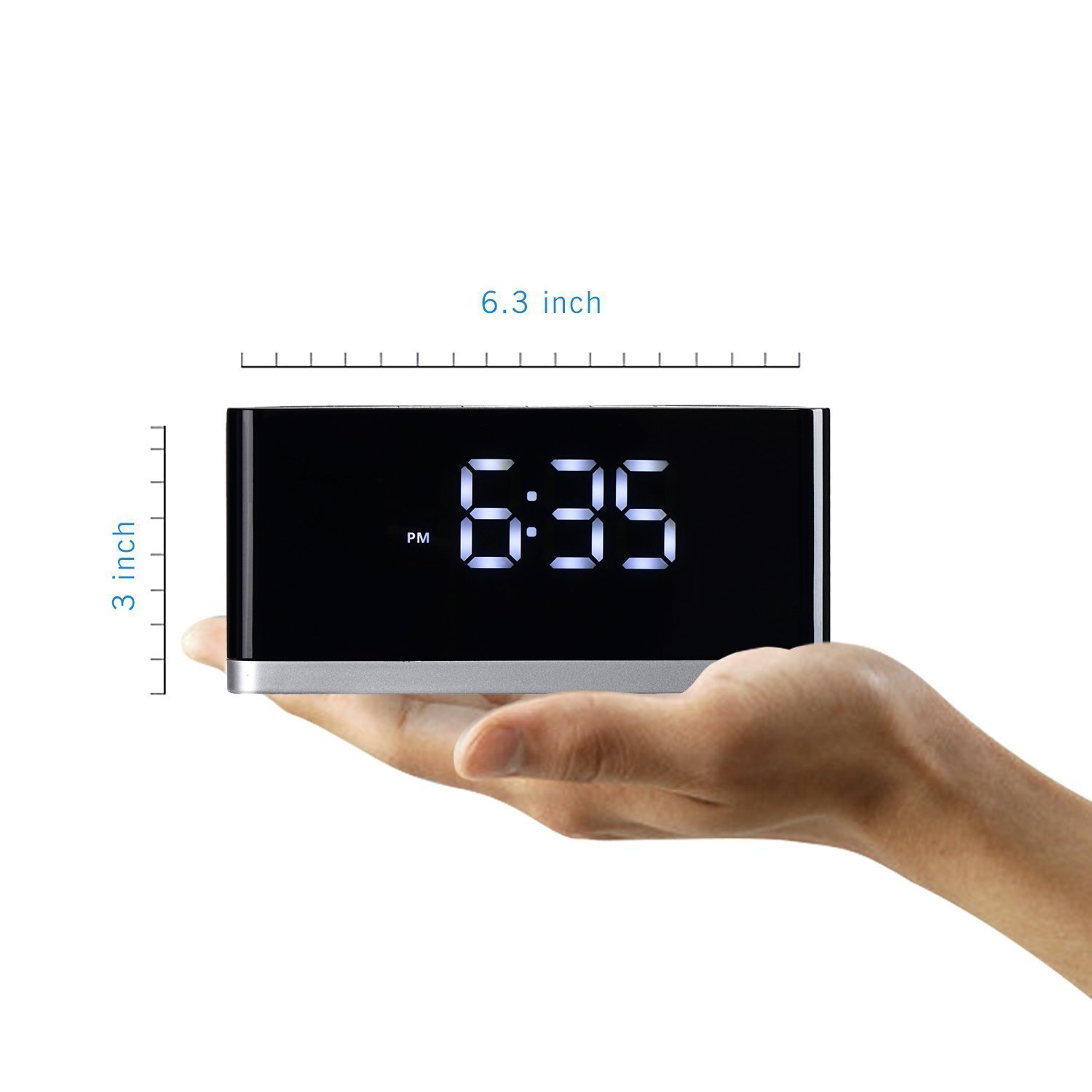 Alarm Clock Bluetooth Speaker FM Radio AKOUSTIQ Portable Wireless