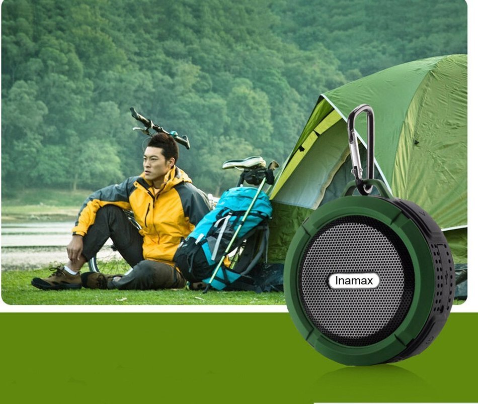 Inamax Wireless Bluetooth Waterproof Outdoor & Shower Speaker, Hands