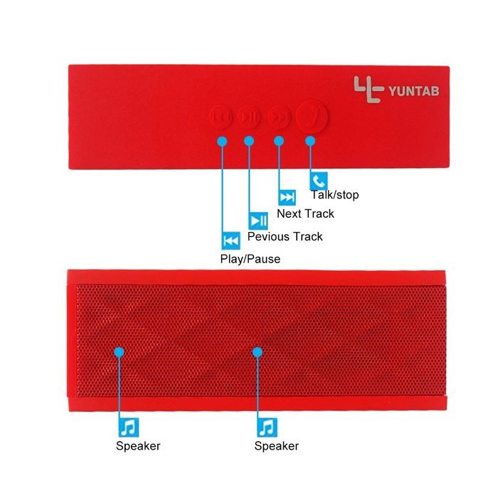 Yuntab Magicbox Wireless Mini Bluetooth Speaker With 2 Powerful Built