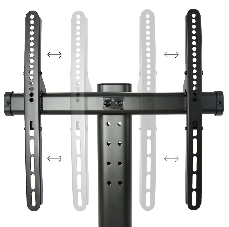 VIVO Universal LCD Flat Screen TV Table Top Desk Stand with Glass Base