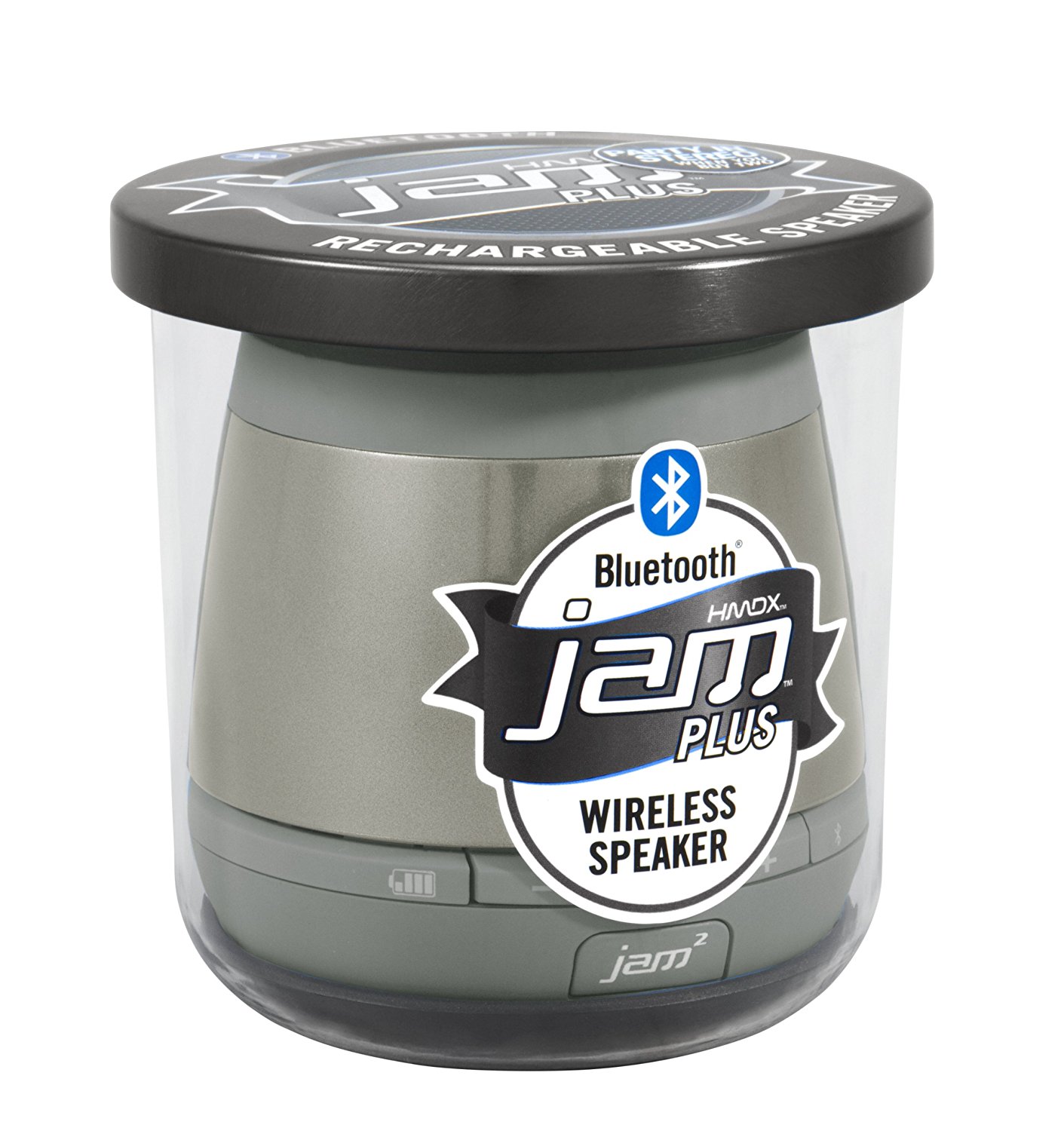 HMDX HXP240GY JAM PLUS Wireless Rechargeable Speaker for Pairing