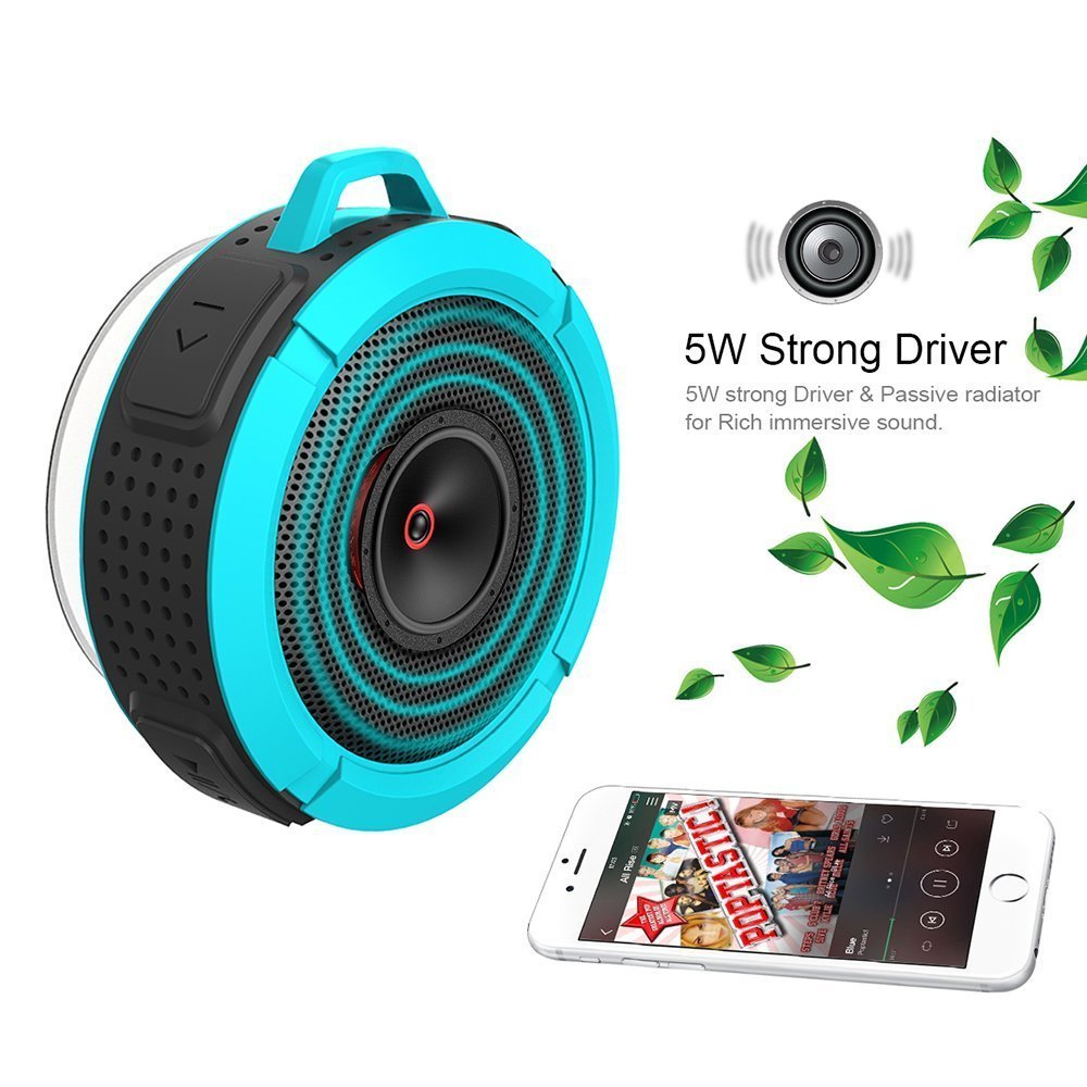 Bluetooth Speaker, Gaosa Bluetooth Wireless Waterproof Shower Speaker