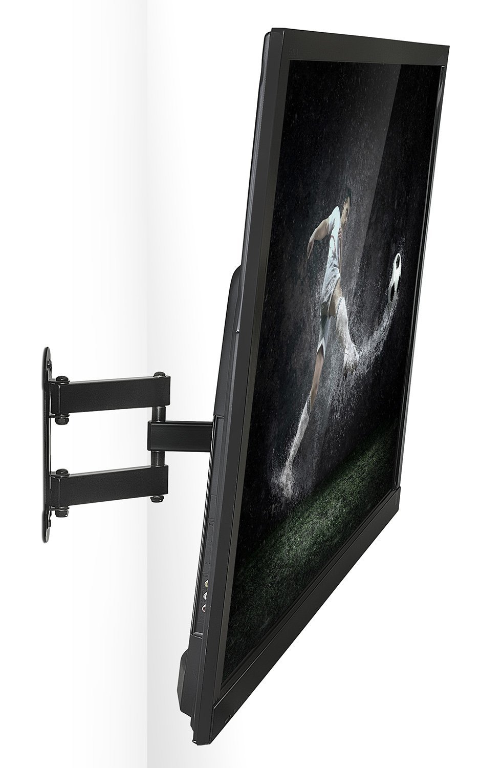 MountIt! Full Motion TV Wall Mount Corner Bracket, VESA 400 x 400