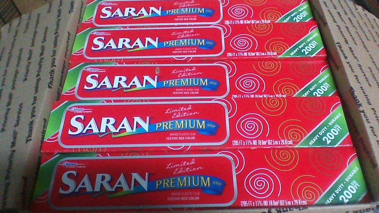 10 Saran Premium Plastic Wrap,Heavy Duty,200 sq ft each Limited Edition