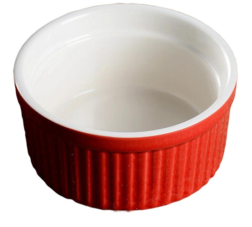 Freedi Ceramic Baking Dishes Bowl Pudding Dessert Plate Souffle Mould