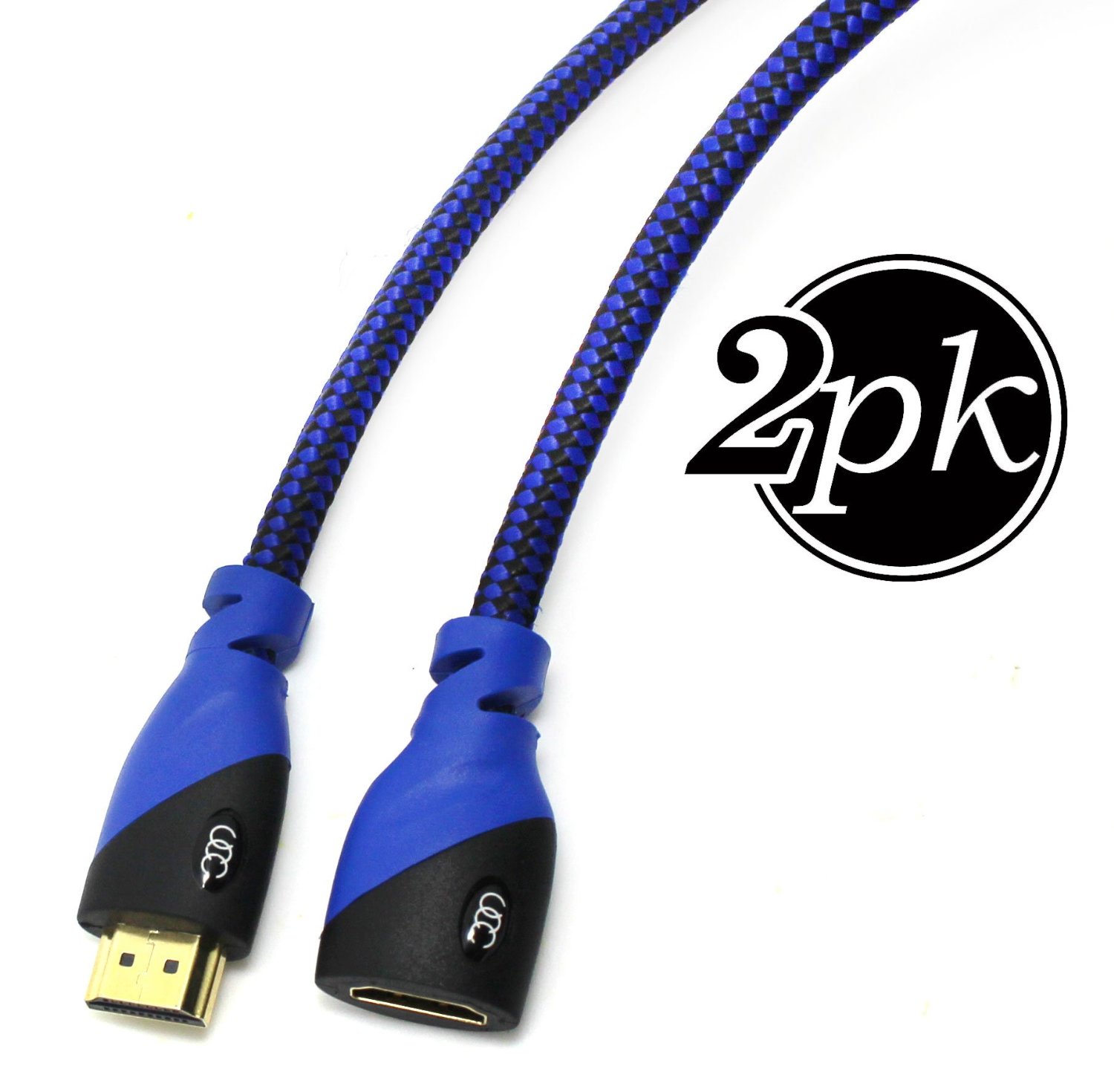 HDMI Extension Cable 10 FT 2Pack Ultra Clarity 4K HDMI Extender 2.