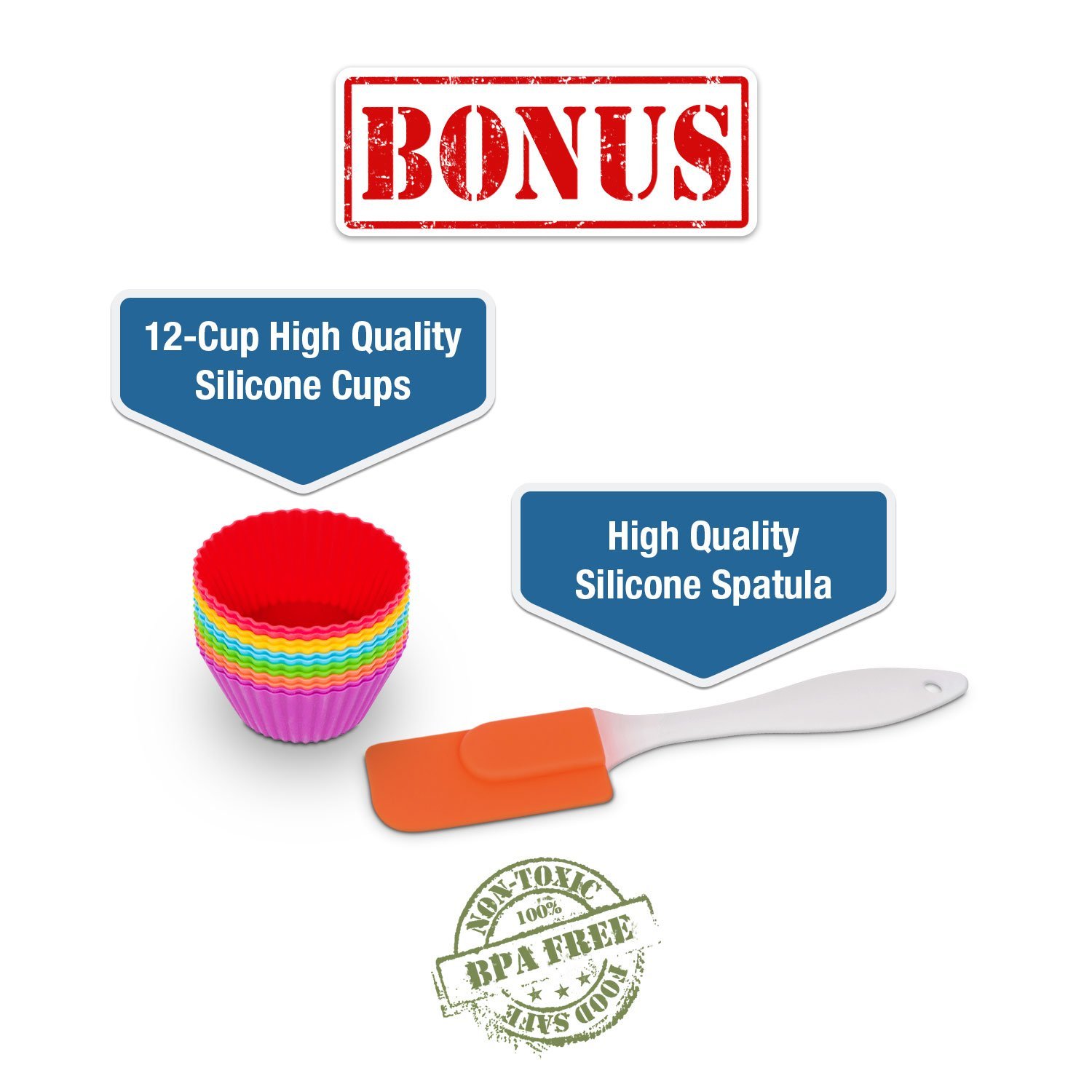 Stainless Steel Pancake & Cake Batter Dispenser Bundle with Measuring