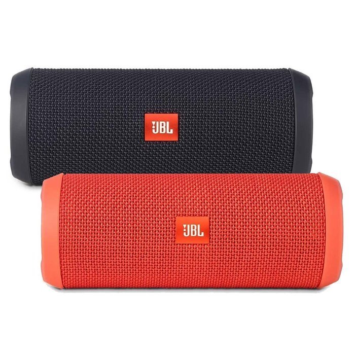 JBL Flip 3 Portable Wireless Bluetooth Speaker Pair (Black/Orange) free image download