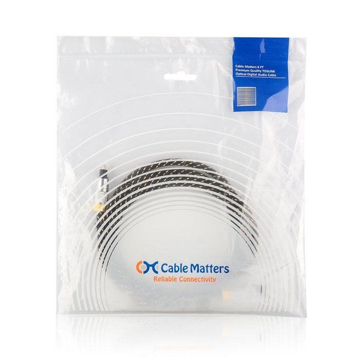 Cable Matters Gold Plated Toslink Digital Optical Audio Cable with