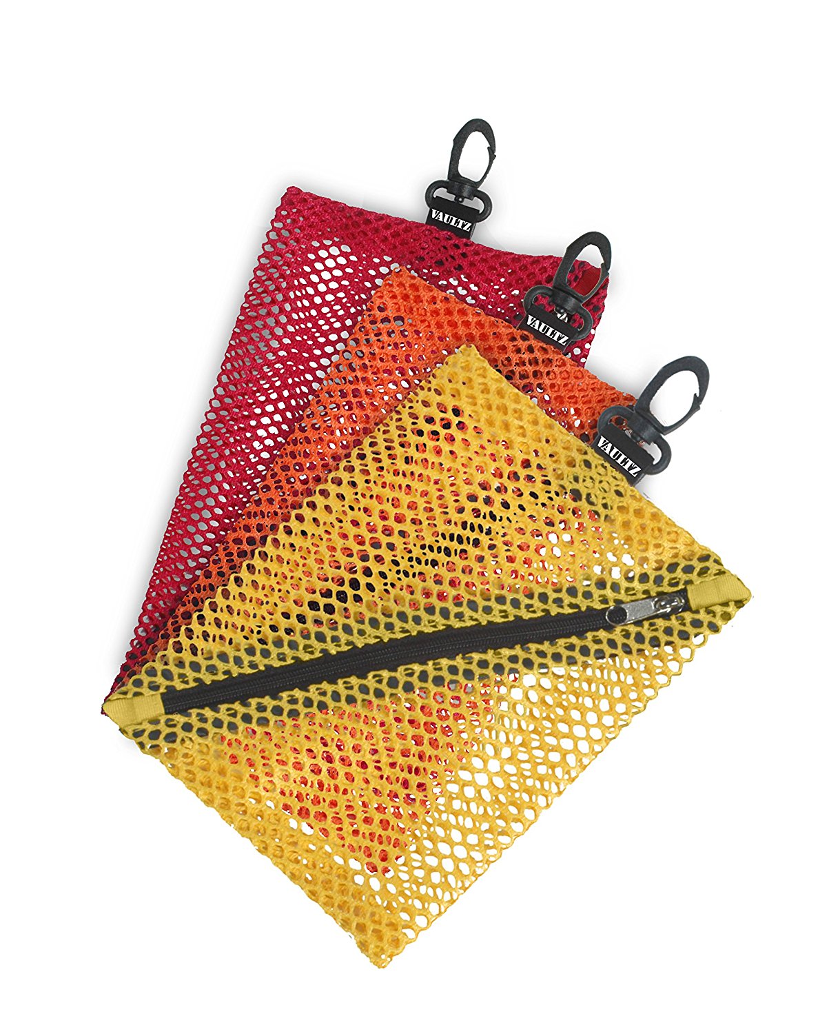Vaultz Mesh Storage Bags, Assorted Colors and Sizes, 4 Bags (VZ01211