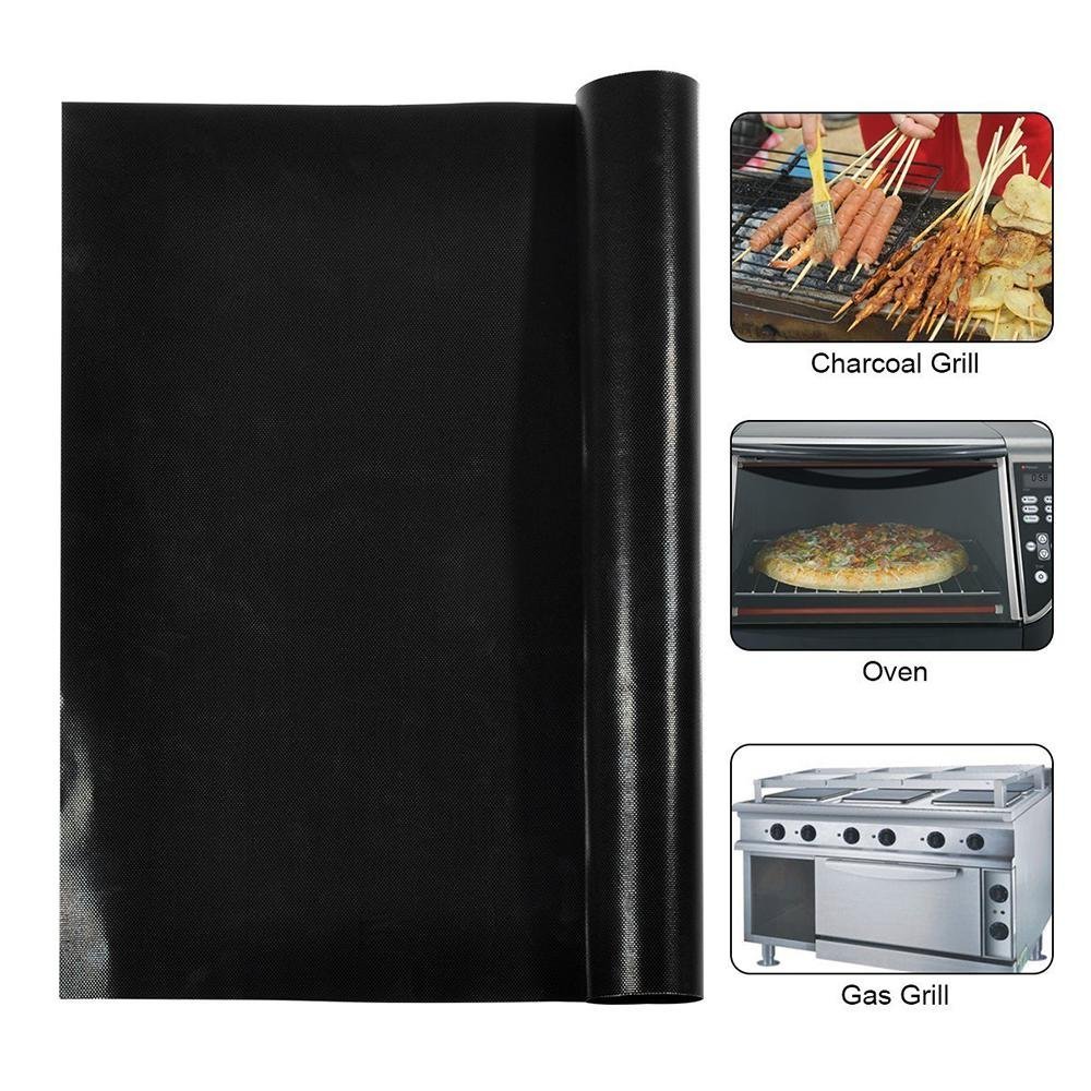 Set of 3 NonStick BBQ Grill Mat Heat Resistant Barbecue