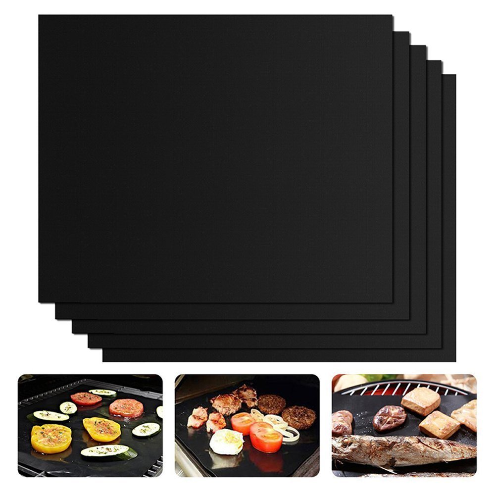 Set of 3 NonStick BBQ Grill Mat Heat Resistant Barbecue