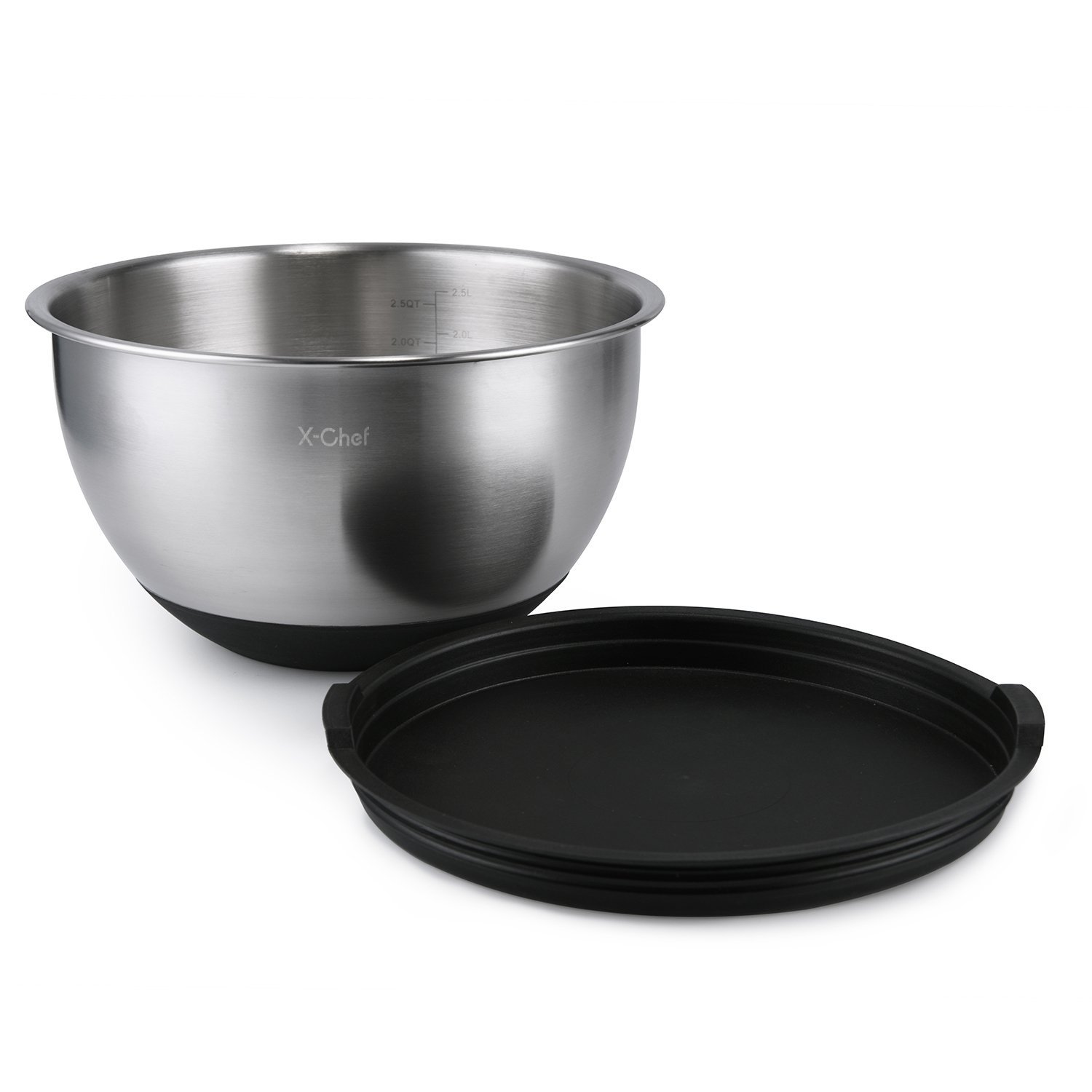 Mixing Bowls Set, XChef Professional Stainless Steel Mixing Bowls With Lids, Measurement Lines