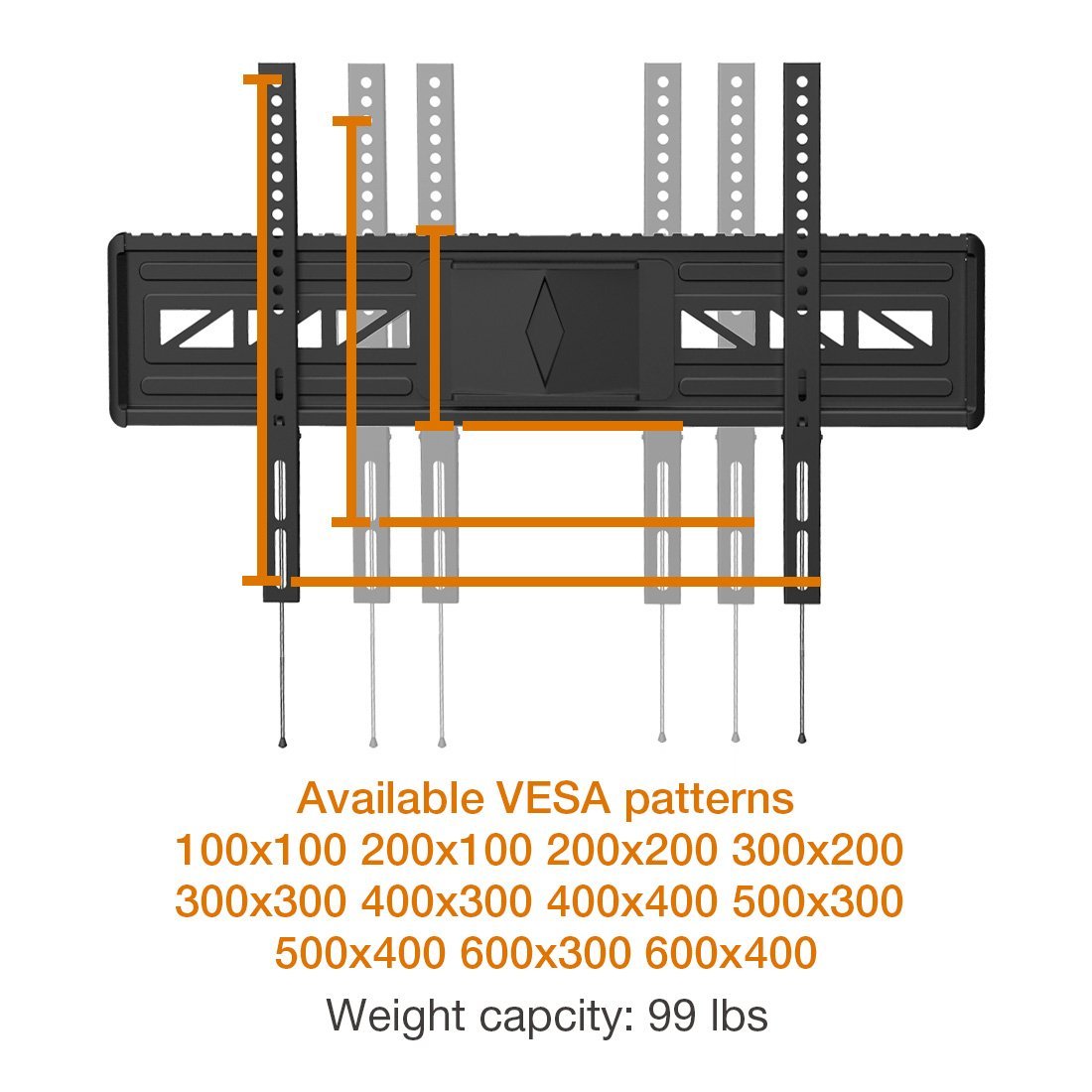 Loctek P2 Mobile TV Floor Cart for LCD LED Plasma Flat Panels Stand