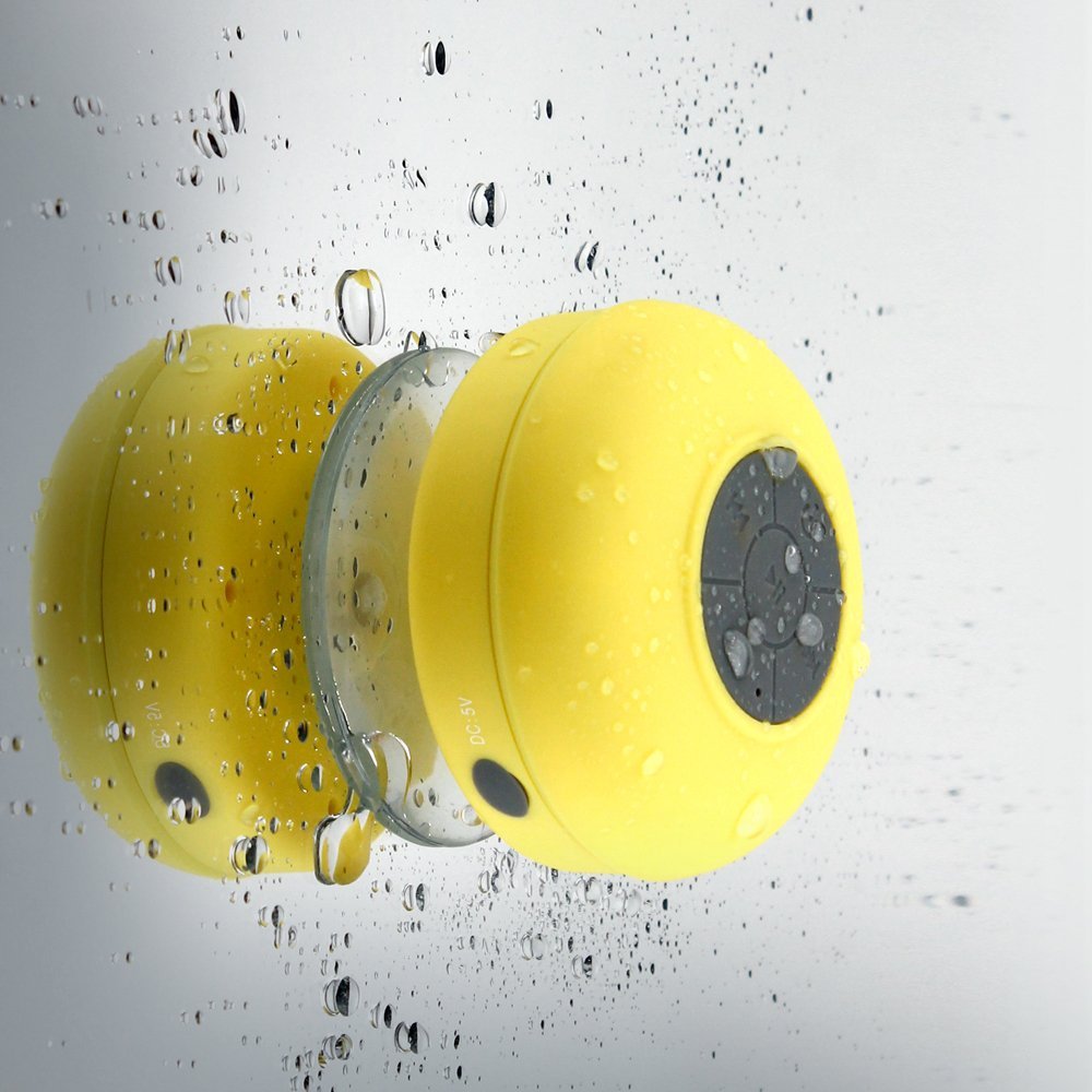 GEARONIC TM Mini Wireless Portable Shower Car Waterproof Bluetooth Handsfree Mic Speaker with