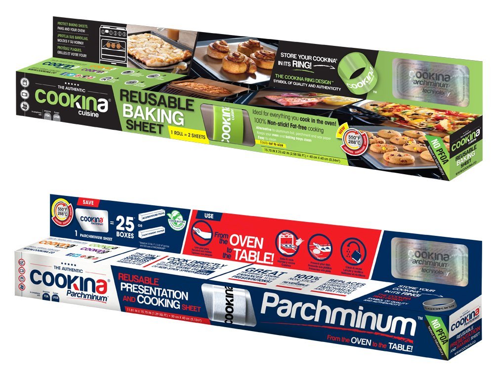 Cookina Cuisine & Parchminium NonStick Cooking Sheet Combo Pack free