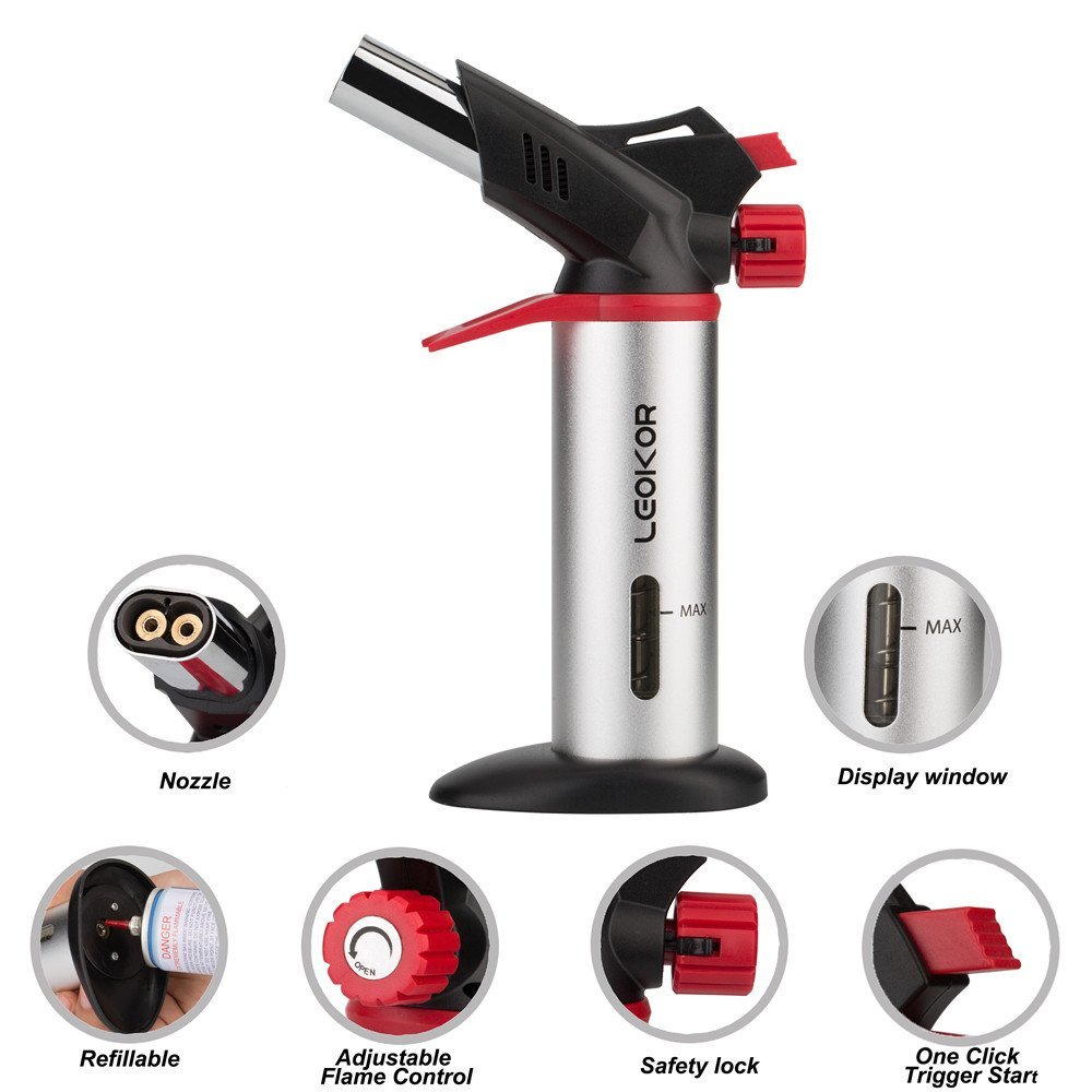 Culinary Torch, LEOKOR Kitchen Torch Best Creme Brulee Troch Home