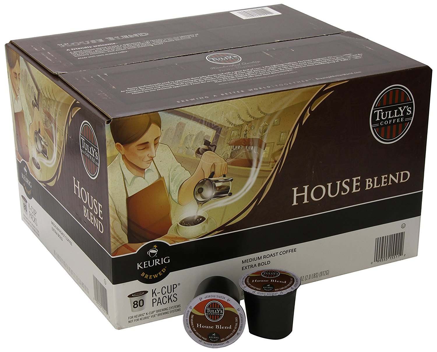 Tully's Coffee, House Blend, KCup for Keurig KCup Brewers (MEDIUM