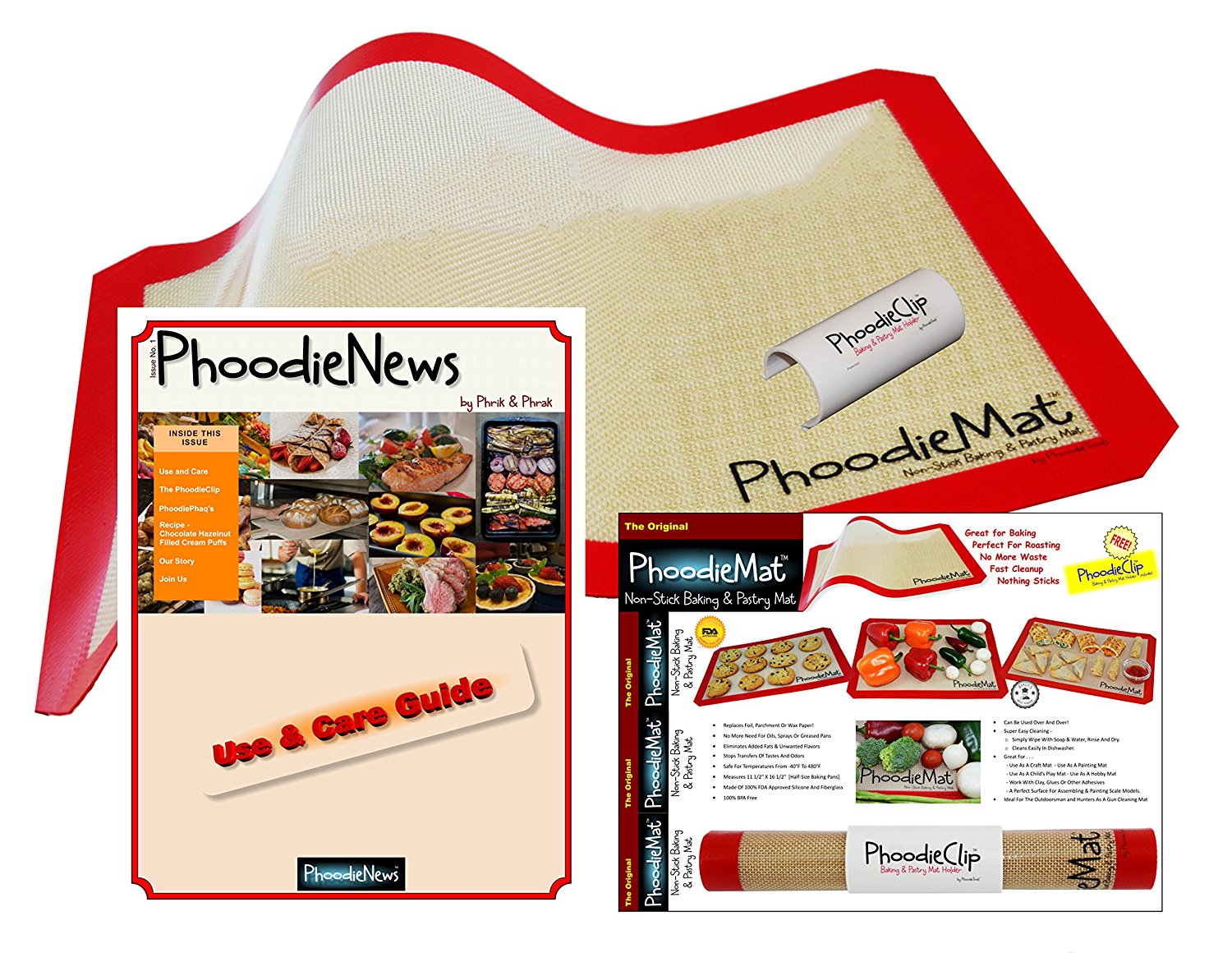 THE ORIGINAL PHOODIEMAT Premium Silicone Baking Mat/Pastry Mat