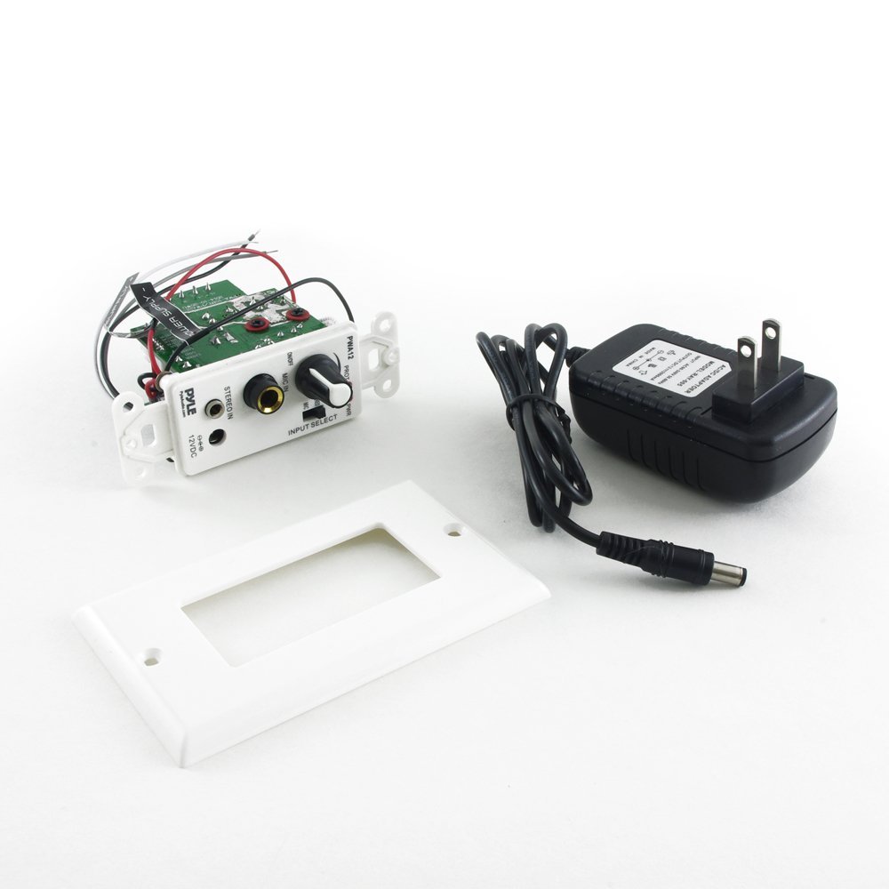 Pyle Bluetooth InWall Receiver, Wall Plate Audio Control Amplifier