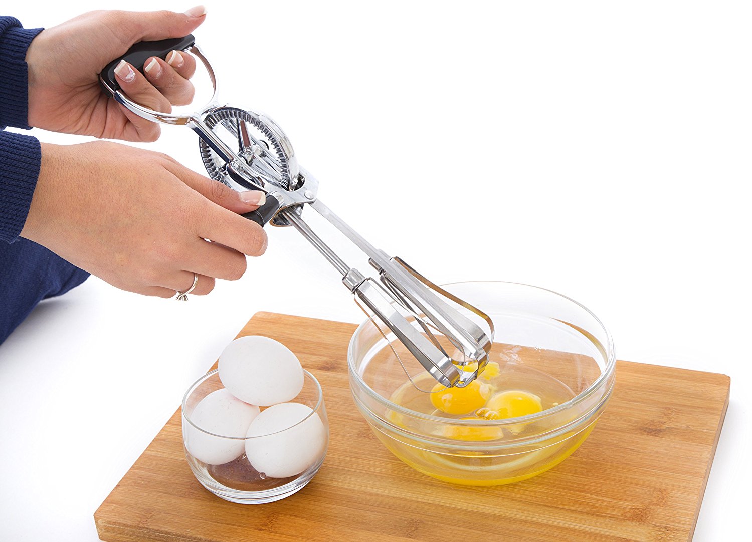 Best Rotary Egg Beater by ClickDamzon Stainless Steel \ Plastic
