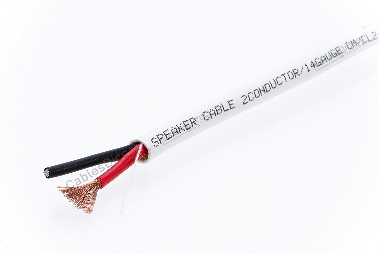 Cables Direct Online 500ft White Speaker Cable 14 AWG Wire Cl2 in Wall