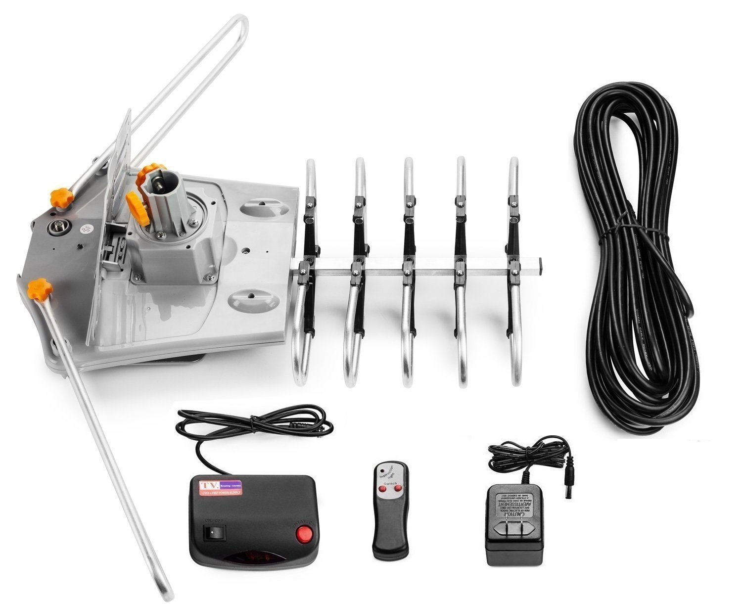 Jeje TV Antenna Outdoor Amplified Motorized 360 Degree Rotation