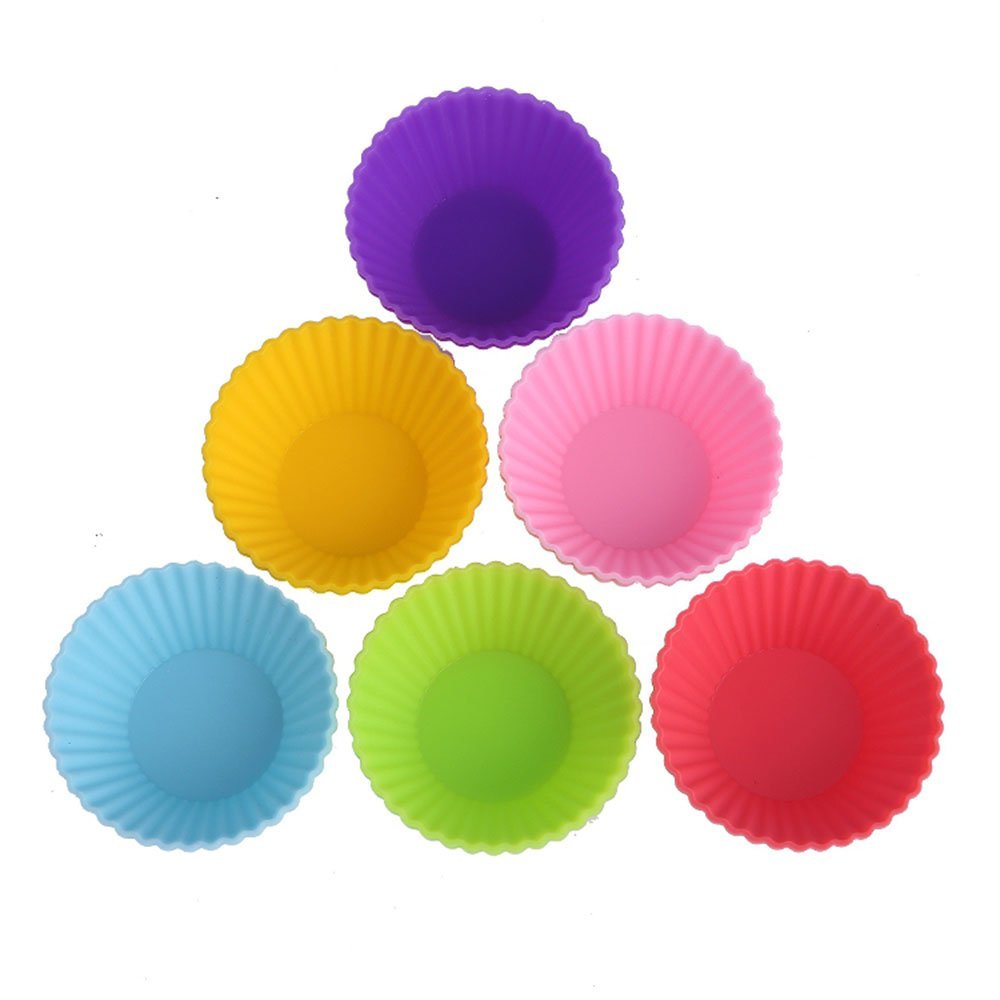 NEESHOW 24pack Reusable Silicone Baking Cups / Cupcake Liners N2 free